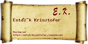 Estók Krisztofer névjegykártya