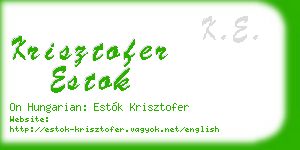 krisztofer estok business card